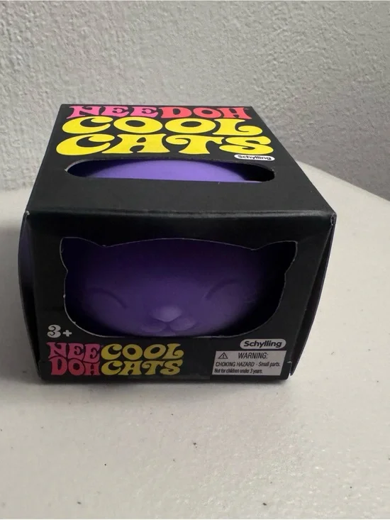 NeeDoh Cool Cats Purple Squeeze Toy by Schylling