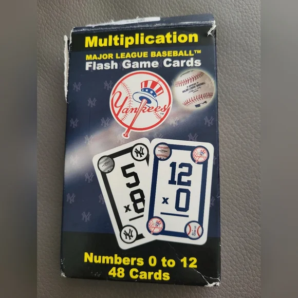 MultiplicationMajor League Baseball New York Yankees 48‎ Flash Card Math