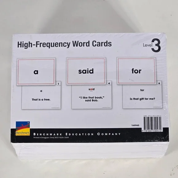 Benchmark Education High-Frequency Word Cards Level 3 Sight Words Y49945 New 300