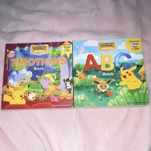 Pokemon Primers Lot of 2: ABC Book & Emotions Book Simcha Whitehill 2022 NEW