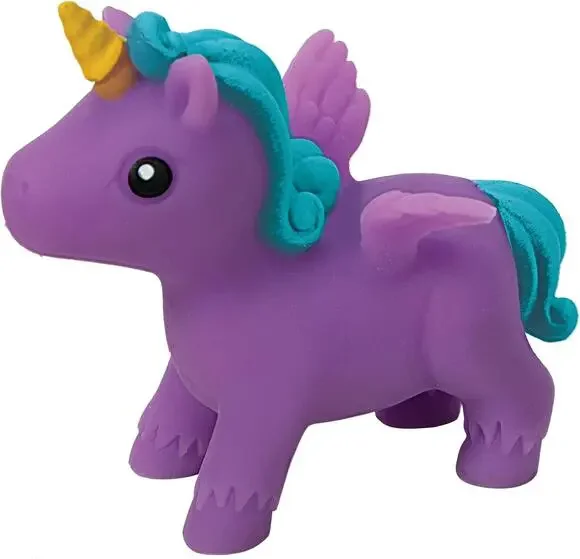 🔥Schylling Itsy Bitsy Unicorn Pocket-Size Squishy Foam Squeeze Toy Purple BNWT