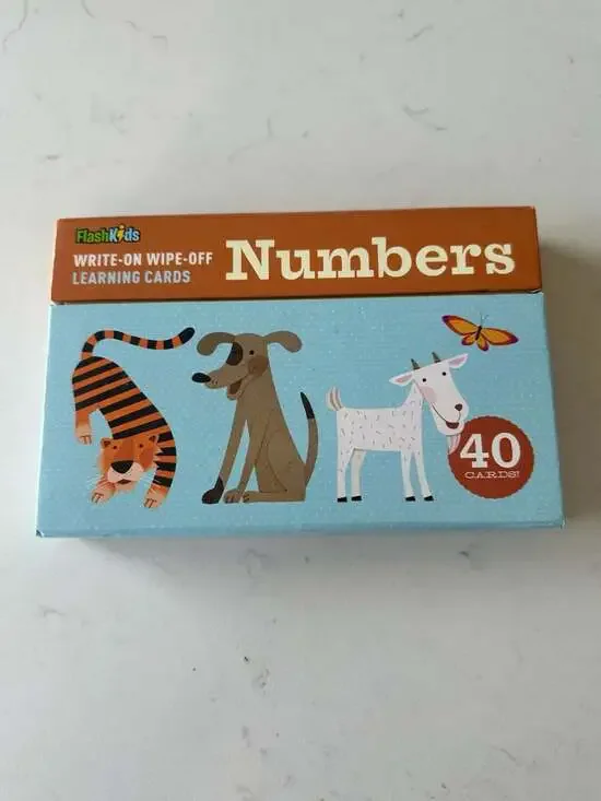 Flash Kids Write-On Wipe-Off Learning Cards: Numbers (40 Cards)