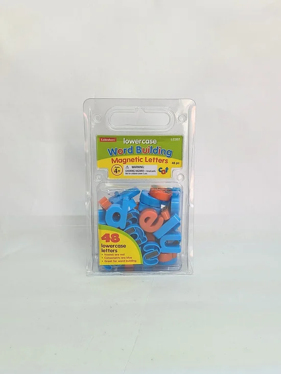 LAKESHORE Lowercase Word Building Magnetic Letters Blue & Orange New LC357
