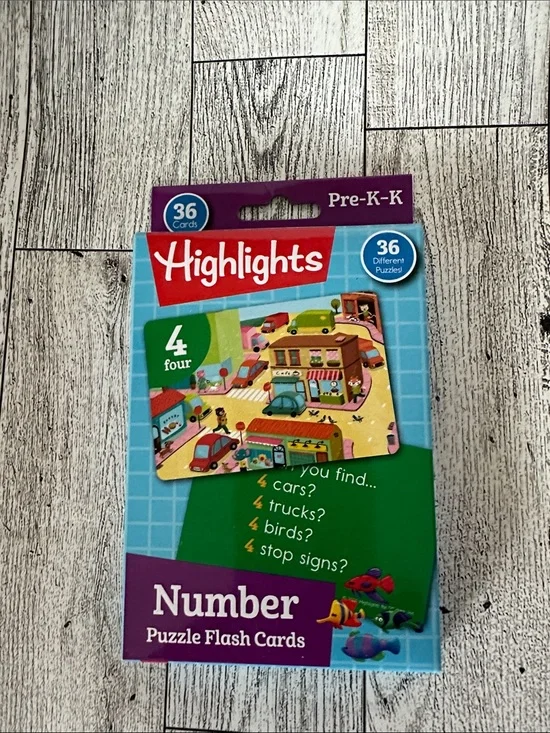 🌵 3/$15 Highlights Number Puzzle 36 Flash Cards ( see description)