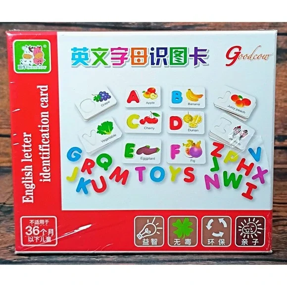 Goodcow English Letter‎ Identification Card Set ABC Alphabet Learning Toy DN-028