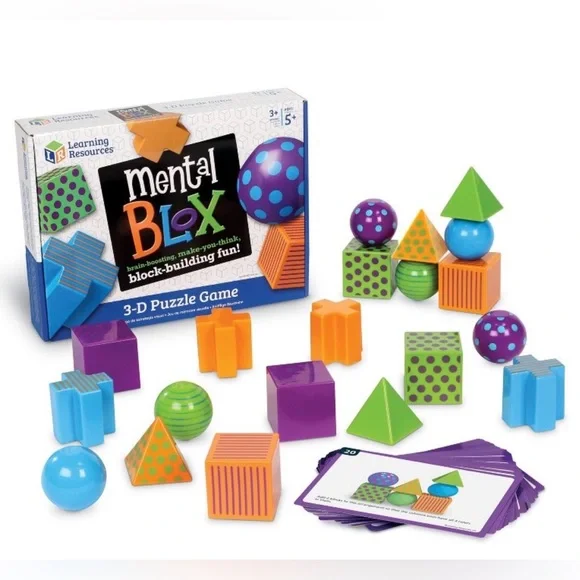 Learning Resources Mental Blox Critical Thinking Game | 20 Blocks/40 pcs | STEM
