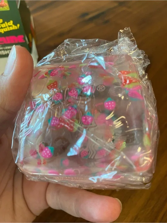 Starbucks Needoh Strawberry Acai Lemonade Squishy Toy - Pink Clear