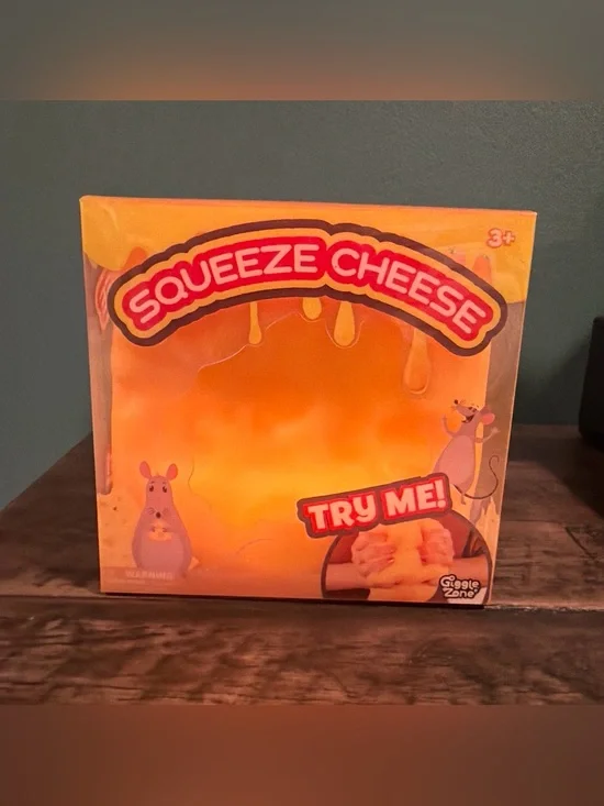 Squeeze Cheese Interactive Squishy Toy - Orange