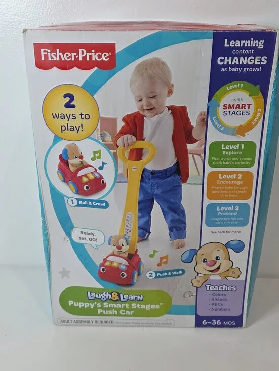 Fisher-Price Laugh & Learn Puppy's Smart Stages Push Car