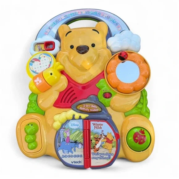 VTech Disney Winnie the Pooh 2-in-1 Baby Activity Walker Panel Tested Works HTF