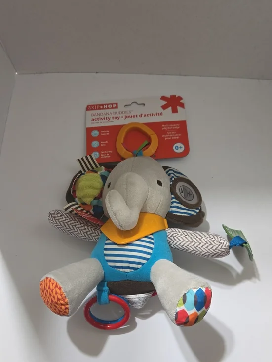 Skip Hop Gray & Blue Elephant Bandana Buddies Activity Toy 0+