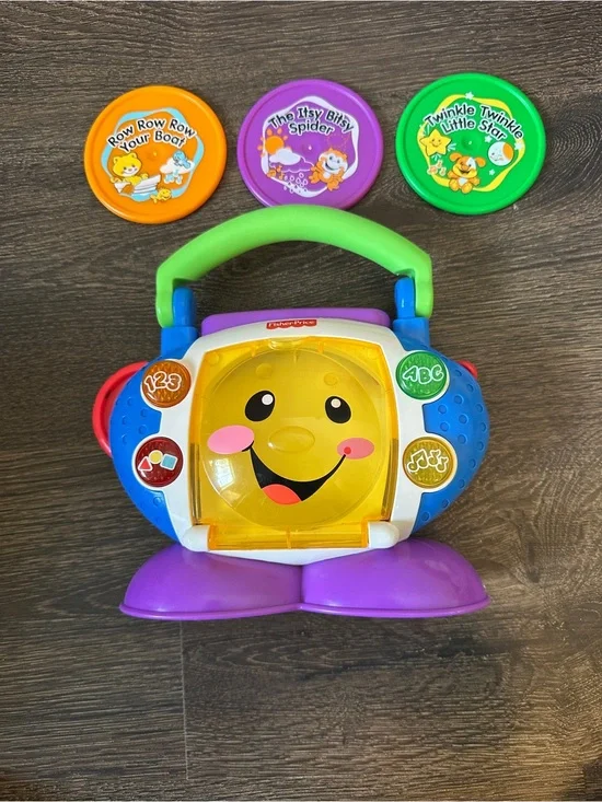 Fisher-Price Laugh & Learn Sing-with-Me CD Player Music Toy  3 Disk Complete