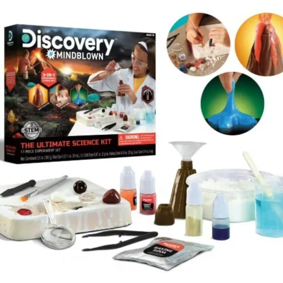 NEW DISCOVERY™ MINDBLOWN ULTIMATE SCIENCE EXPERIMENT 3 IN 1 KIT, STEM LEARNING