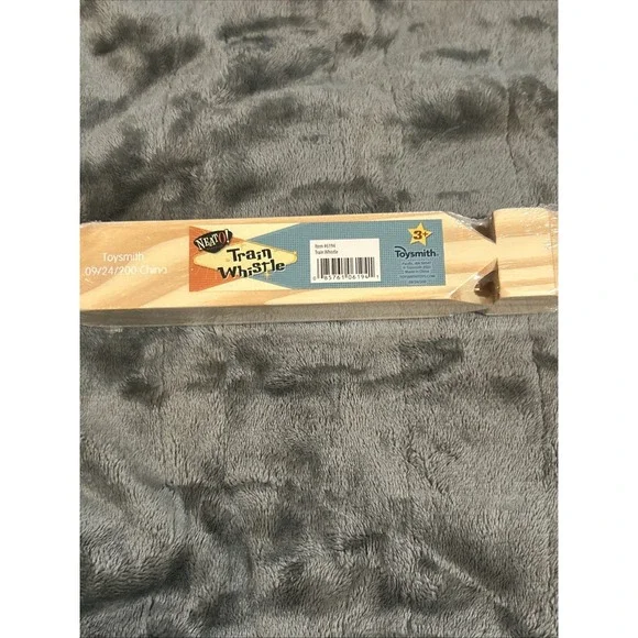 Neato! Classics Wooden Train Engine Whistle‎ Toy by Toysmith Age 3+ Natural Wood