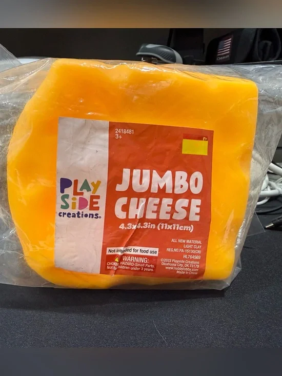 Jumbo Cheese Kids Clay - Yellow