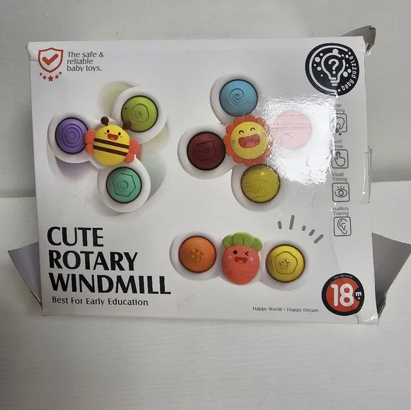 Cute Rotary Windmill Early Learning‎ Suction Toy 18+months