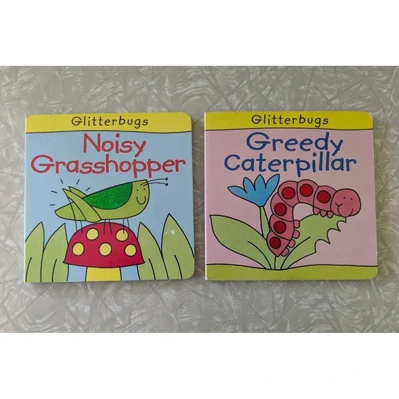 Glitterbugs‎ Board Book Set Noisy Grasshopper Greedy Caterpillar by Peter Curry