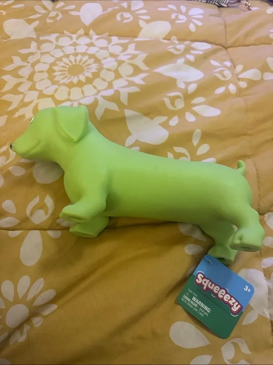 Jumbo green dog squishy
