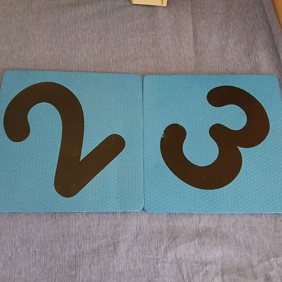Foam Square mat  Number 2 & 3 lot of 2 Used