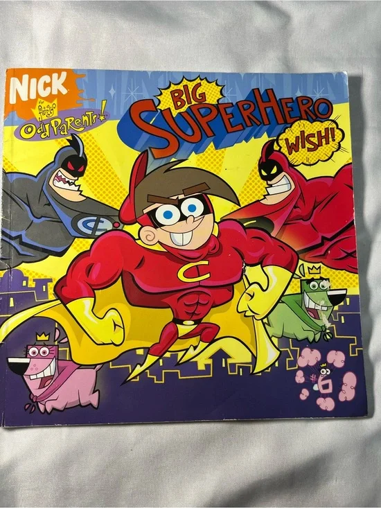 Vintage 2005 Fairly OddParents Big Superhero Wish! PB Book Nickelodeon 1st Edit