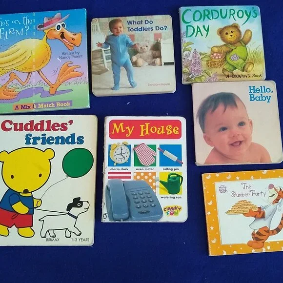 Hello Baby, What Toddler Do? My House, Corduroy day, Slumber Party, Cuddles x 7