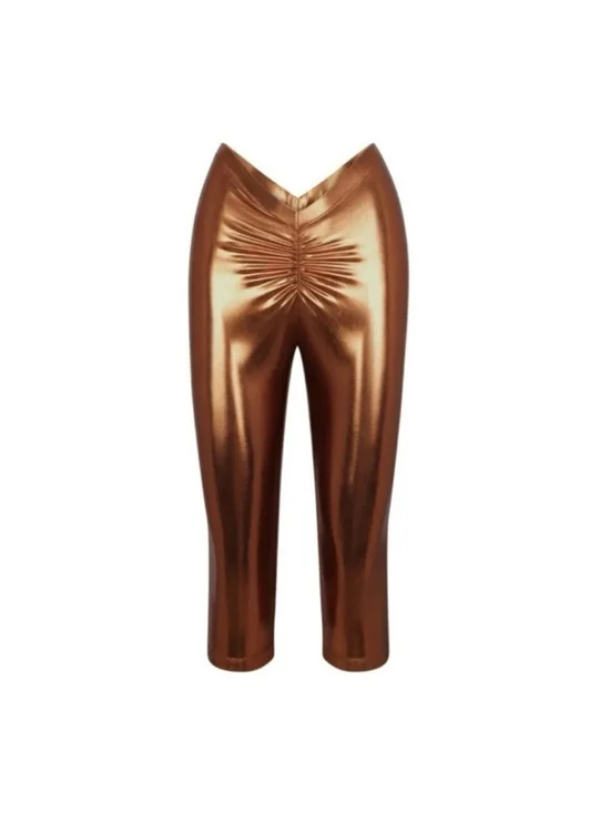 NWT Skims V Waist Contour Swim Pants 3X Penny Gold