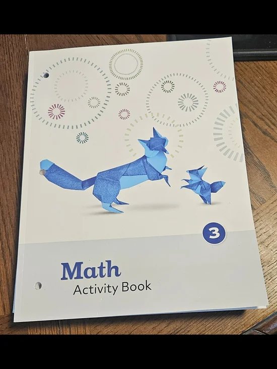 Blue Math Activity Book for Kids - Grade 3