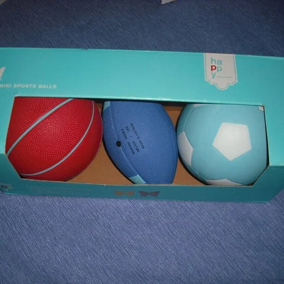 Mini Sports balls Football, Soccer, Basketball x 3 New