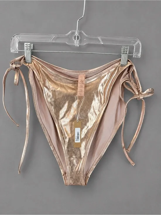 Skims gold metallic bikini bottom