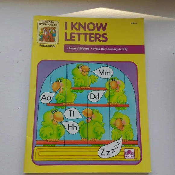 Golden Step ahead Preschool I know my Letters Workbook  Like New Paperback