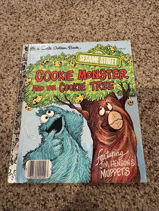 Sesame Street Cookie Monster and Cookie Tree Book - Blue, Green, Brown