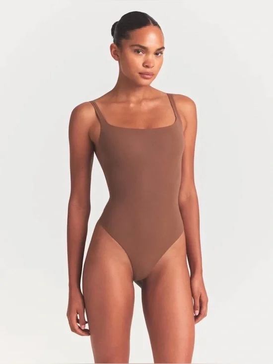 Skims fits everybody square neck bodysuit, Jasper size small. BNWT