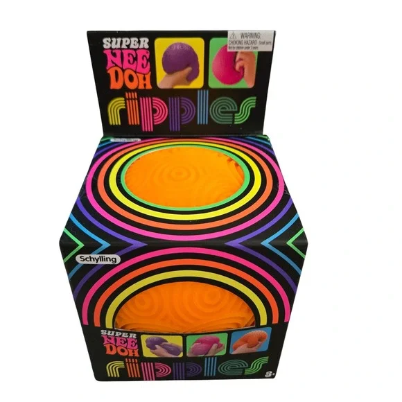 Schylling Super NeeDoh Ripples Orange New Sensory Fidget Toy