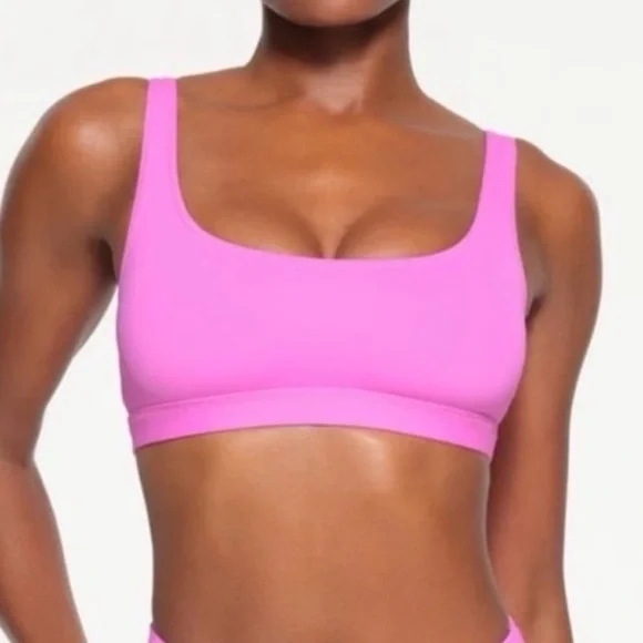 SKIMS Bright Pink Bikini Top