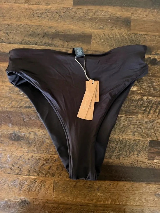 SKIMS Dark Brown High-Cut Bikini Bottom