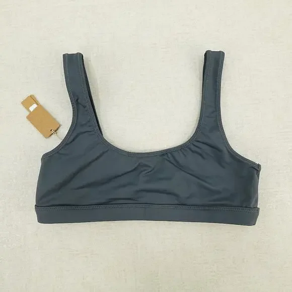 SKIMS Swim Tank Top Bikini Womens Medium Gunmetal Classic Sporty