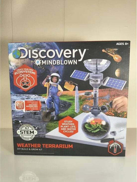 Discovery Weather Terrarium Stem DIY Build & Grow Kit STEM New Kids Science Nasa