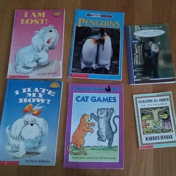 Learning to read Stuart, Alligator, Penguins, Cat Games, lot x 6