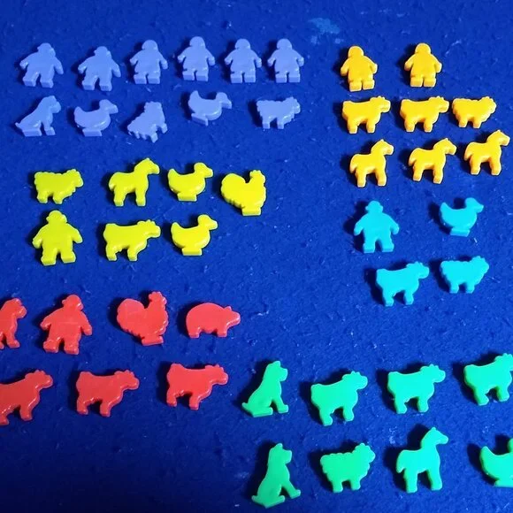 Colorful Farm Animals Lacing Beads x 46