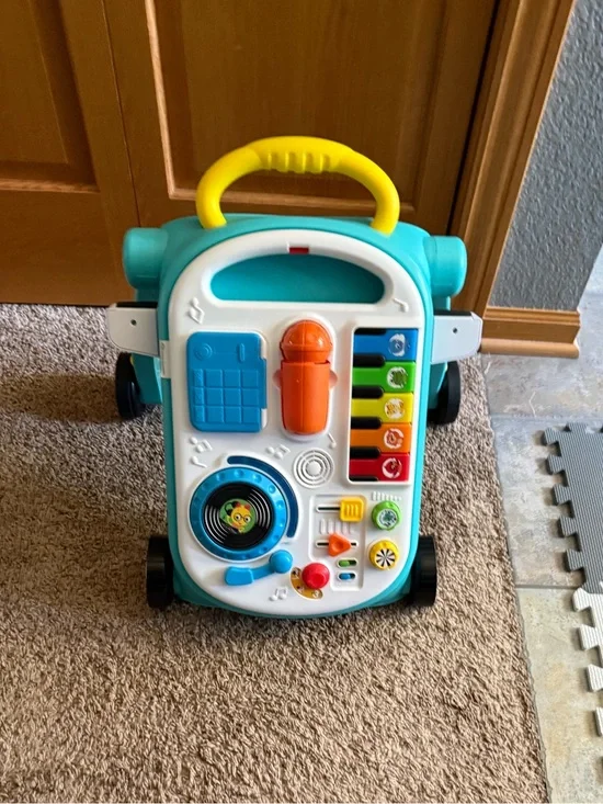 Interactive Musical Push Walker - Teal, Yellow, Orange