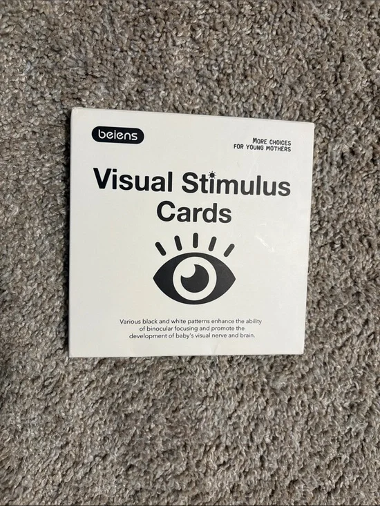 Black & White Visual Stimulus Cards for Infants