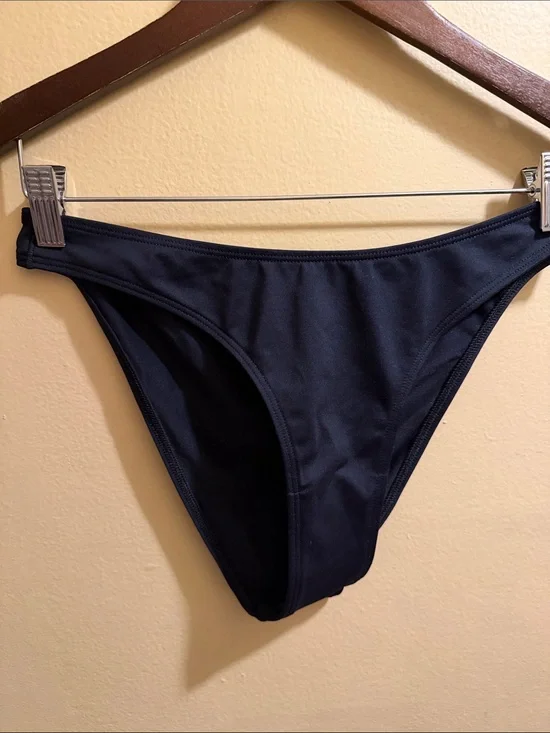 SKIMS Black High-Cut Bikini Bottom