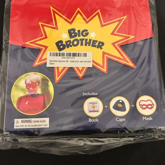Big Brother Superhero 3 Piece Gift Set For Children Ages 3-7 Years/New