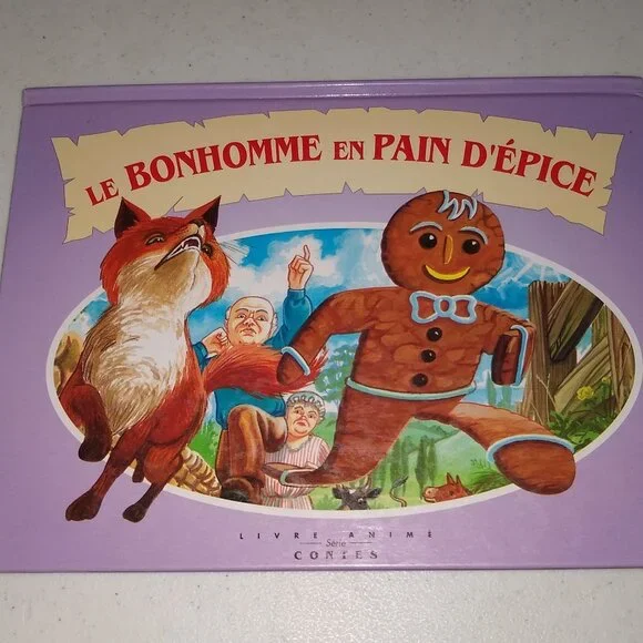 Le Bonhomme en pain d'epice  contes livre anime 1998 Vintage French