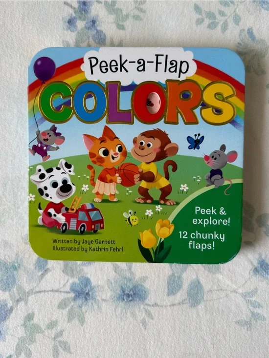 Peek-a-Flap Colors Board Book for Kids - Green
