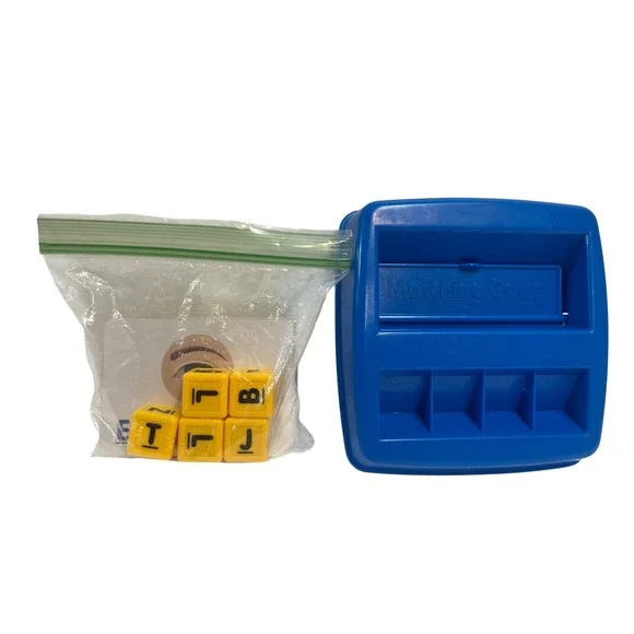 Kids Educational Spelling Matching Game Blue Console Yellow Letter Cubes Cards‎