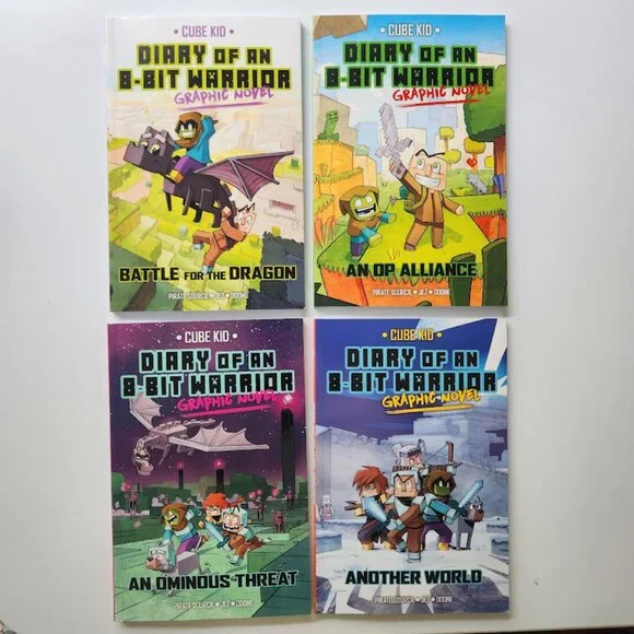NEW  Minecraft Book Bundle Diary of an 8-Bit Warrior Graphic Novel Comic Books