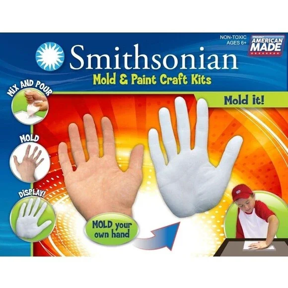 Smithsonian Mold & Paint Craft Kits Mold Your Own HAND Learning Science Art NEW