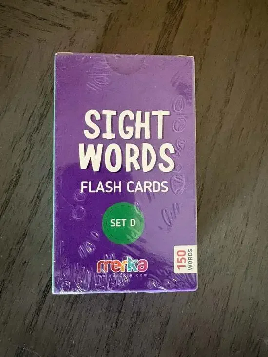 Merka Sight Words Flash Cards Set D - 150 Words Educational Learning Game