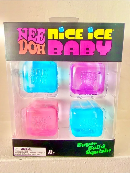 NEW! 100% AUTHENTIC Schylling NeeDoh NEE DOH Nice Ice Baby pack/ set of 4 Cubes!